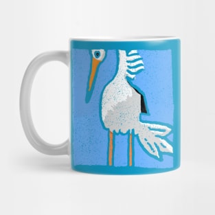 Stork Minimal - Bird ; Baby / Newborn Giftidea Mug